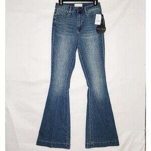 Articles of Society Bridgette Retro High Rise Flare Jean North Water 26 Tall NWT